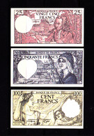 Lot  3 Billets De Jeu, 100 F Sully, 50 F Jacques Coeur, 25 F Voltaire - Fiktive & Specimen