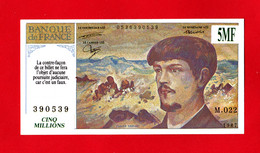 Billet De Jeu 5 MF, Type 20 F Debussy - 20 F 1980-1997 ''Debussy''