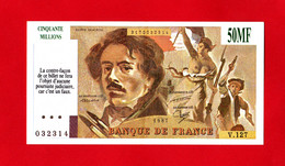 Billet De Jeu 50 MF, Type 100 F Delacroix - Fictifs & Spécimens