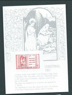 Australia 1990 5d Christmas 1961 Issue Proof Reprint On Official APO Replica Card 19 - Proeven & Herdruk