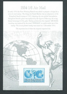 Australia 1994 Mercury & Globe Airmail Issued 1934 Proof Reprint On Official APO Replica Card 33 - Ensayos & Reimpresiones