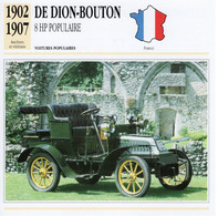 De Dion-Bouton 8 HP Populaire   -  1902  -  Fiche Technique Automobile (Francaise) - Auto's