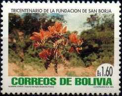 Bolivia 1994 CEFIBOL 1532 ** Tricentenario De La Fundación De La Ciudad De San Borja (Beni). Flor Cosorio Del Bajio - Bolivia