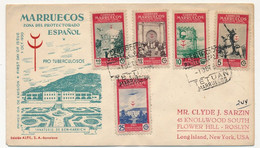 MAROC ESPAGNOL - Série "Pro Tuberculosos" 1950 Complète Sur Enveloppe FDC - Tetuan - 1er Octobre 1950 - Maroc Espagnol