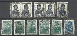 RUSSLAND RUSSIA 1937/56 Lot Freimarken: Werktätige Aus Michel 672 - 684 O - Altri & Non Classificati