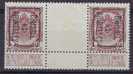 RIJKSWAPEN Nr. 82 TYPO PREO Nr. 19B  BRUSSEL 11 BRUXELLES Met TUSSENPANEEL En In Goede Staat ! - Typos 1906-12 (Armoiries)