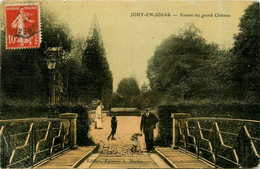 Jouy En Josas * Entrée Du Grande Château * Cpa Toilée Colorisée - Jouy En Josas