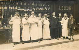 Paris * Carte Photo * Devanture Commerce De Vins & Liqueurs * Magasin * Les Employés Devant La Boutique ! - Autres & Non Classés