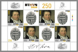 LIBERIA 2020 MNH Ludwig Van Beethoven Composer Komponist Compositeur M/S - OFFICIAL ISSUE - DHQ2039 - Music