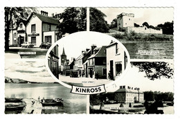 Ref 1405 - 1963 Real Photo Multiview Postcard - Green Hotel & High Street Kinross Scotland - Kinross-shire