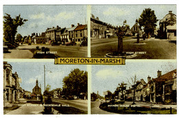 Ref 1405 - 1959 Multiview Postcard - Moreton-in-Marsh Gloucestershire Krag Style Postmark - Otros & Sin Clasificación