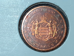 RARE.1 CENTIME  MONACO.2001 (PAS CIRCULE) - Monaco