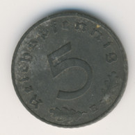 DEUTSCHES REICH 1943 E: 5 Reichspfennig, KM 100 - 5 Reichspfennig