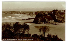 Ref 1406 - 1951 Judges Real Photo Postcard - Newquay From The Bowling Green - Cornwall - Newquay