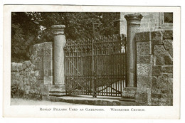 Ref 1407 - Early Wilding Postcard - Roman Pillars As Gateposts - Wroxeter Church Staffordshire - Autres & Non Classés