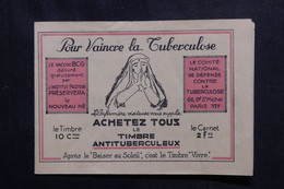 FRANCE - Carnet Complet De 20  Vignettes Contre La Tuberculose - L 72332 - Blocks Und Markenheftchen