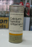 AC - CALCIUM SANDOZ + VITAMIN C EMPTY MEDICINE ALUMINUM BOTTLE FOR COLLECTION #1 - Medisch En Tandheelkundig Materiaal