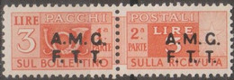 Italia 1947 Trieste Zona A Pacchi Postali UnN°3 MNH/** - Postal And Consigned Parcels