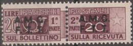 Italia 1947 Trieste Zona A Pacchi Postali UnN°7 MNH/** - Colis Postaux/concession