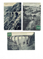 Delcampe - Lot 3 Cpa - 38 - Ligne De La Mure Chemin De Fer - Passage De La Rivoire - Le Pont-Haut Sur La Bonne Viaducs De Loulla - La Mure