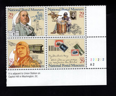 1100317602  SCOTT 2782A POSTFRIS MINT NEVER HINGED EINWANDFREI (XX) - NATIONAL POSTAL MUSEUM - PLATE BLOCK 222222 A2 - Unused Stamps