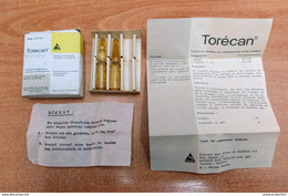 AC - TORECAN SANDOZ 2 AMPOLUES IT IS FOR COLLECTION NOT USABLE VINTAGE MEDICINE - Matériel Médical & Dentaire