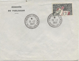 LETTRE OBLITEREE CONGRES DU PARLEMENT -VERSAILLES - 20-12-1963 -AFFRANCHIE TIMBRE N° 1403 - Bolli Manuali