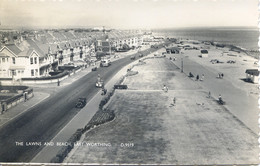 SUSSEX - WORTHING - THE LAWNS AND BEACH, EAST WORTHING RP  Sus992 - Worthing