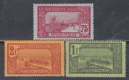 Guadeloupe N° 68 / 70 XX Partie De Série : Vues : Les 3 Valeurs Sans Charnière, TB - Unused Stamps