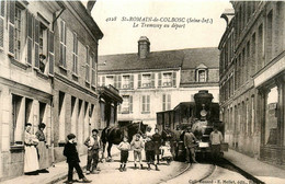 St Romain De Colbosc * Le Tramway Au Départ * Tram * Maison Des Cafés * Locomotive N°1 * Villageois - Saint Romain De Colbosc