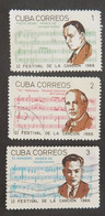 CUBA YT 1040/1042 OBLITERES "FESTIVAL DE LA MUSIQUE" ANNÉE 1966 - Used Stamps