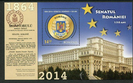 ROMANIA 2014 Anniversary Of The Senate Block MNH / **.  Michel Block 593 - Blokken & Velletjes