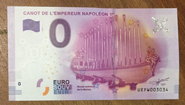 2016 BILLET 0 EURO SOUVENIR DPT 75 CANOT DE L'EMPEREUR NAPOLÉON 1er ZERO 0 EURO SCHEIN BANKNOTE PAPER MONEY - Private Proofs / Unofficial