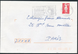 France - Timbre Adhésif YT A4 Seul Sur Lettre Oblitération Flamme Collection Timbres Poste - Briefe U. Dokumente