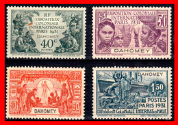 FRANCIA  ( DAHOMEY ) ( ANTIGUAS COLONIAS Y PROTECTORADOS ) SERIE 4 SELLOS AÑO 1931 EXPOSICION INTERNACIONAL DE PARIS - 1931 Exposition Coloniale De Paris