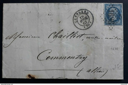 Frankreich 1863, Brief GENELARD "1636" Gelaufen COMMENTRY - 1862 Napoléon III