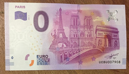 2016 BILLET 0 EURO SOUVENIR DPT 75 PARIS TOUR EIFFEL À GAUCHE ZERO 0 EURO SCHEIN BANKNOTE PAPER MONEY - Privatentwürfe