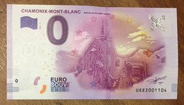 2016 BILLET 0 EURO SOUVENIR DPT 74 CHAMONIX-MONT-BLANC AIGUILLE DU MIDI ZERO 0 EURO SCHEIN BANKNOTE PAPER MONEY - Private Proofs / Unofficial