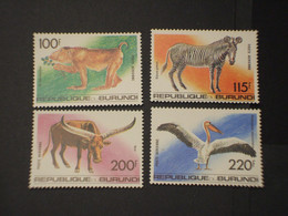 BURUNDI - P.A. 1992 FAUNA/UCCELLO 4 VALORI  - NUOVO(++) - Nuevos