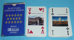 Rare Jeu De Cartes Chateaux Passion, De La Loire, Fleurs De Lys - 32 Cards