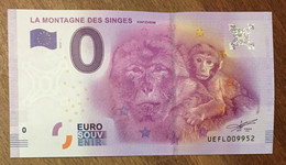 2016 BILLET 0 EURO SOUVENIR DPT 67 LA MONTAGNE DES SINGES KINTZHEIM ZERO 0 EURO SCHEIN BANKNOTE PAPER MONEY - Privéproeven