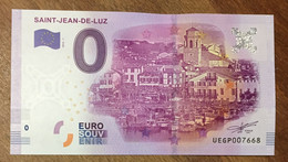 2016 BILLET 0 EURO SOUVENIR DPT 64 SAINT-JEAN-DE-LUZ ZERO 0 EURO SCHEIN BANKNOTE PAPER MONEY - Essais Privés / Non-officiels