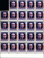 20914) ITALIA-50C. IMPERIALE CON SOP. GOVERNO MILITARE ALLEATO IN CARNICINO CHIARO E SPR. SPOSTATA BLOCCO DI 24 V -MNH** - Britisch-am. Bes. Neapel