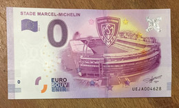 2016 BILLET 0 EURO SOUVENIR DPT 63 STADE MARCEL-MICHELIN ZERO 0 EURO SCHEIN BANKNOTE PAPER MONEY - Essais Privés / Non-officiels