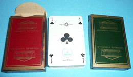 Rare étui Cuir Avec 2 Jeux De Cartes Publicitaire NEUF Assemblée Nationale Palais Bourbon Tranche Dorée, Avec Joker - 54 Cards