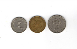 ANTIQUE LOT 3 COIN PIECE MONNAIE DRACHMES GREECE GRECE ΕΛΛΑΔΑ 1970-1998 (23) - Lots