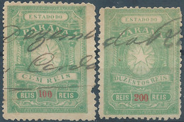 Brazil Brazile,Revenue Stamps Tax 100Reis & 200Reis - Servizio