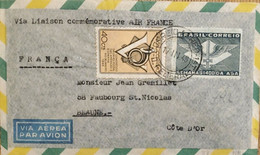 A) 1948, BRAZIL, SHIPPED TO FRANCE, VIA LIAISON CONMEMORATIVE AIR FRANCE, CONGRESS OF THE POSTAL UNION OF THE AMERICAS A - Autres & Non Classés