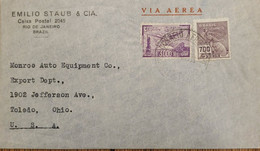 A) 1935, BRAZIL, FROM RIO DE JANEIRO TO TOLEDO, OHIO, UNITED STATES, AERIAL, COMMERCE AND AIRMAIL VIOLET - Autres & Non Classés