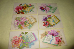 Delcampe - LOT DE 6 ILLUSTRATIONS ..BONNE FETE MAMAN CHERIE ..FLEURS - 5 - 99 Karten